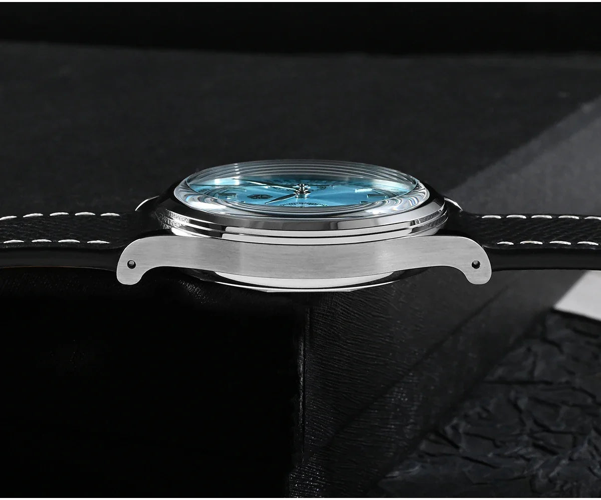 San Martin Men Quartz Watch VK64 Chronograph 38mm SN0101  Sapphire Glass Quick Release Strap 5bar