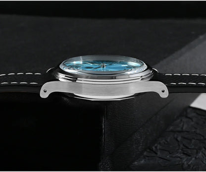 San Martin Men Quartz Watch VK64 Chronograph 38mm SN0101  Sapphire Glass Quick Release Strap 5bar