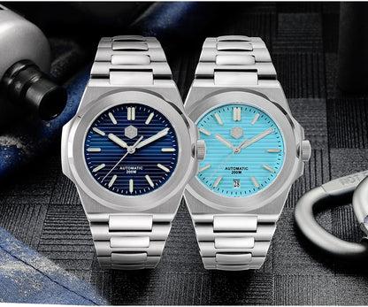 San Martin SN0076 42mm PT5000 Sw200 Automatic Dress Watch 20bar AR Sapphire BGW9 Lume