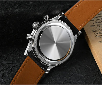 San Martin Men Quartz Watch VK64 Chronograph 38mm SN0101  Sapphire Glass Quick Release Strap 5bar