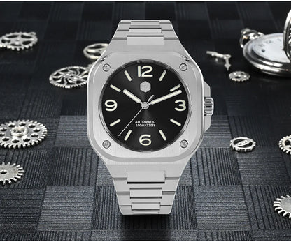 San Martin Square Watch SN0074G 40mm PT5000 Sw200  Automatic 10 Bar BGW-9 Lume