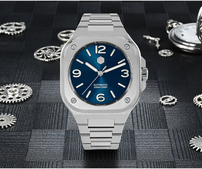 San Martin Square Watch SN0074G 40mm PT5000 Sw200  Automatic 10 Bar BGW-9 Lume