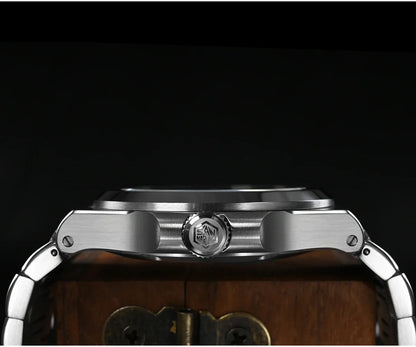 San Martin SN0076 42mm PT5000 Sw200 Automatic Dress Watch 20bar AR Sapphire BGW9 Lume