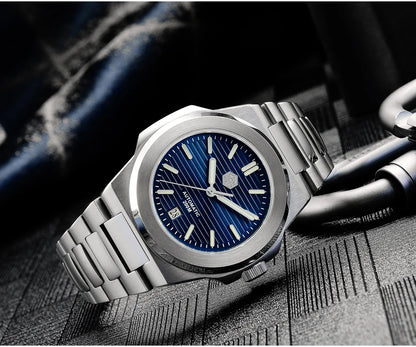 San Martin SN0076 42mm PT5000 Sw200 Automatic Dress Watch 20bar AR Sapphire BGW9 Lume