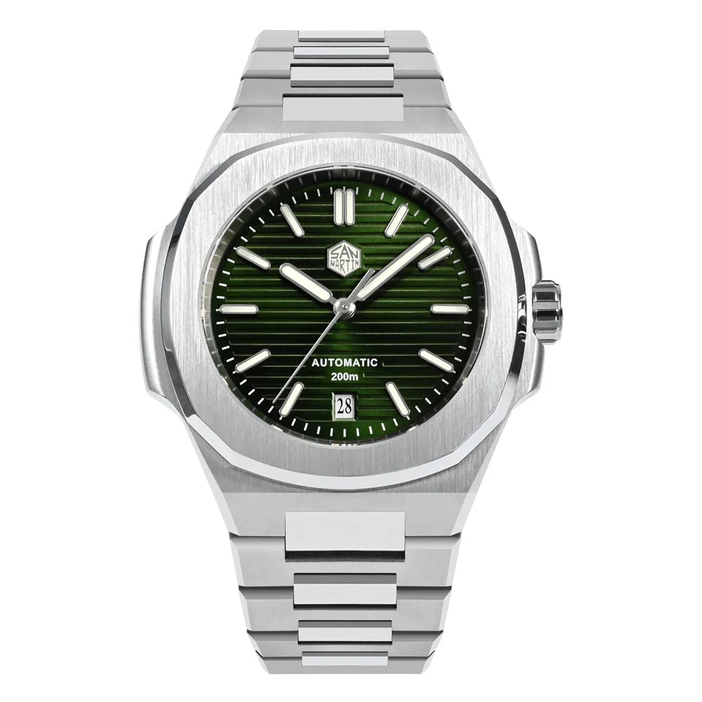 San Martin Nautilus MOD SN0075G 43mm Sw200  PT5000 Automatic AR Sapphire 20 ATM BGW-9