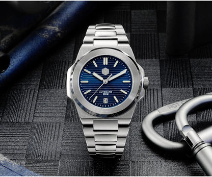 San Martin SN0076 42mm PT5000 Sw200 Automatic Dress Watch 20bar AR Sapphire BGW9 Lume