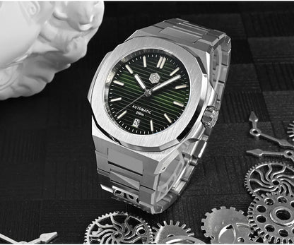 San Martin Nautilus MOD SN0075G 43mm Sw200  PT5000 Automatic AR Sapphire 20 ATM BGW-9