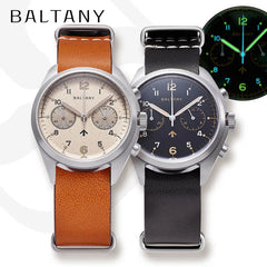 Customizable Watch Baltany 39mm Vk64 Quartz  Military Chrono RAF 6BB