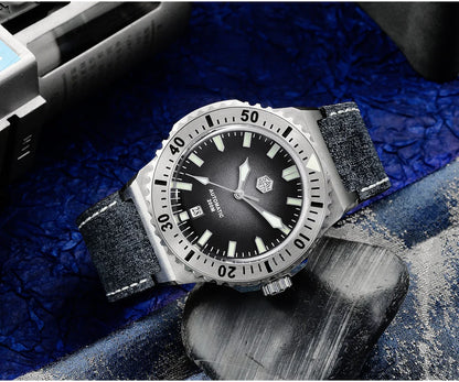 San Martin Diver SN0055G 42mm PT5000 SW200 Automatic Watch AR Sapphire 20Bar BGW-9 Lume