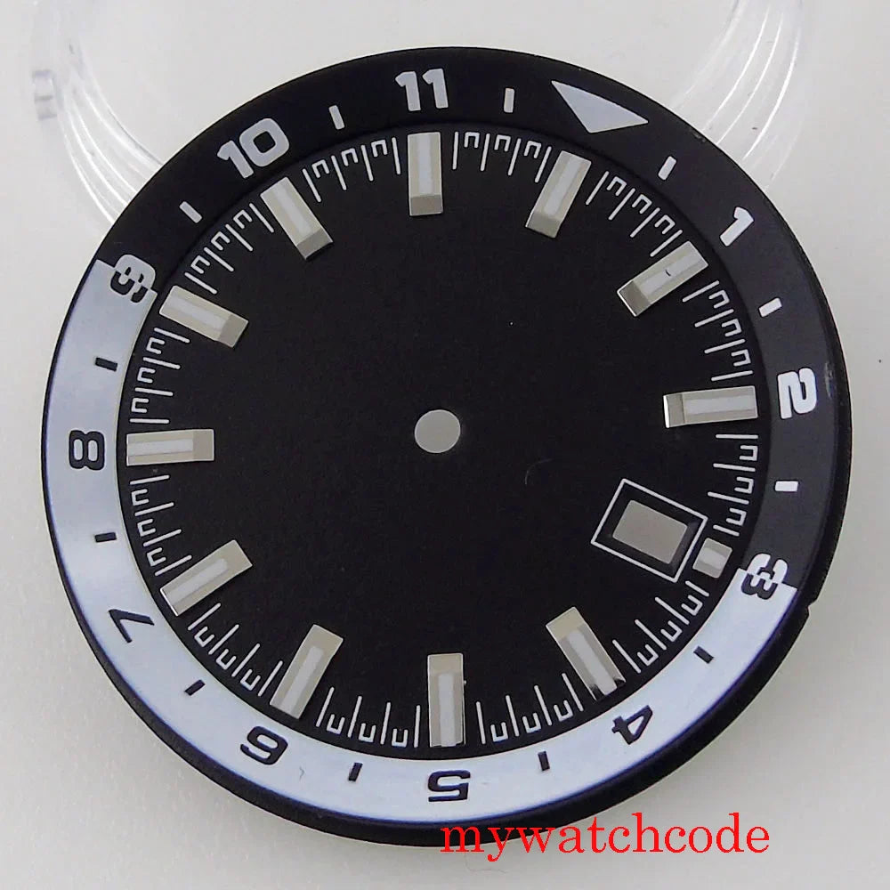 For NH35 NH36 Automatic Movement Sterile Watch Dial Parts With Date Window 36.6mm