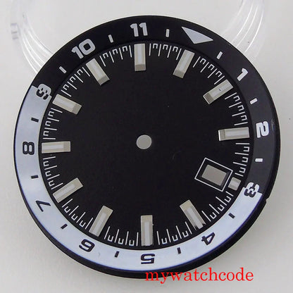 For NH35 NH36 Automatic Movement Sterile Watch Dial Parts With Date Window 36.6mm