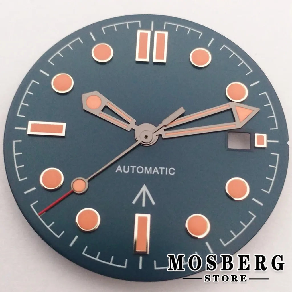 31mm Maker Watch Dial Watch Hands With Date Window Sterile Luminous For NH35 NH36 ETA2824 2836 Miyota8215 8205 DG2813 Movement