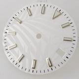 Leaf Watch Dial 29mm Lume Dial Watches Face Fit For NH35/NH35A Movement Date Window Leaf Design Black/Yellow/White Color