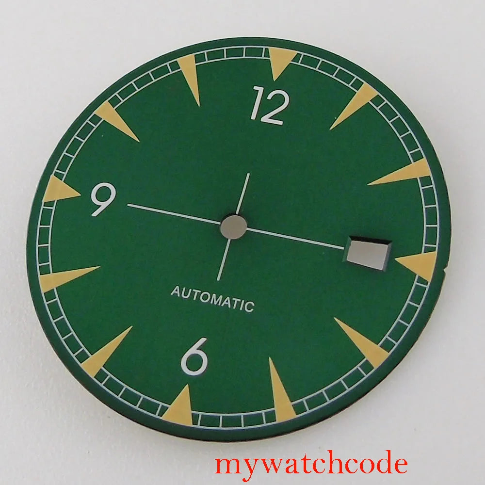 33.5mm Watch Dial Hands Replacement For NH35A NH36A Movement Luminous Marks