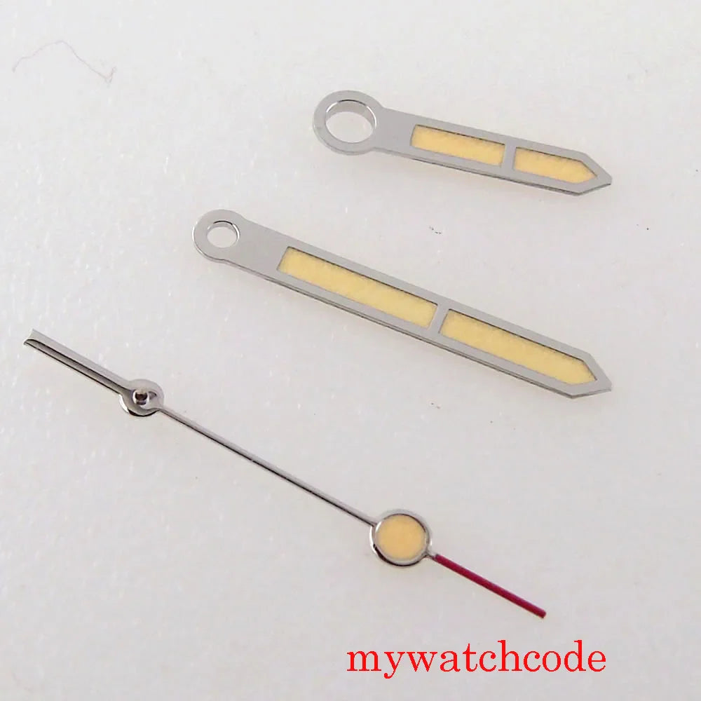 For NH35 NH36 MIYOTA 82 Series ETA 2836 2824 Automatic Movement 29MM California Black Super Luminous Watch Dial Face Hands Set