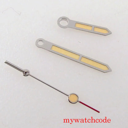 For NH35 NH36 MIYOTA 82 Series ETA 2836 2824 Automatic Movement 29MM California Black Super Luminous Watch Dial Face Hands Set