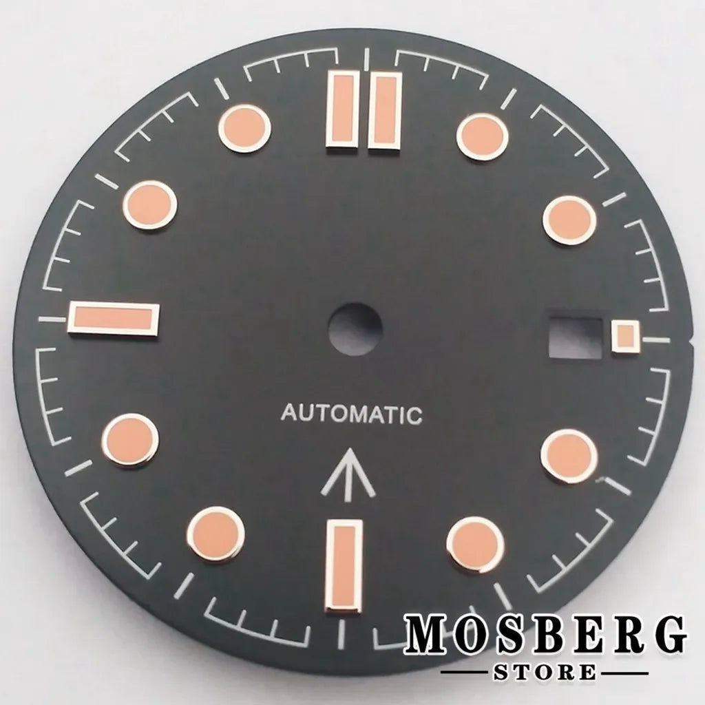 31mm Maker Watch Dial Watch Hands With Date Window Sterile Luminous For NH35 NH36 ETA2824 2836 Miyota8215 8205 DG2813 Movement