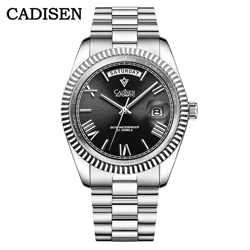 CADISEN C8185 DD40 Day-Date Watch Meteorite Dial  MIYOTA 8285 40MM Sapphire 10Bar