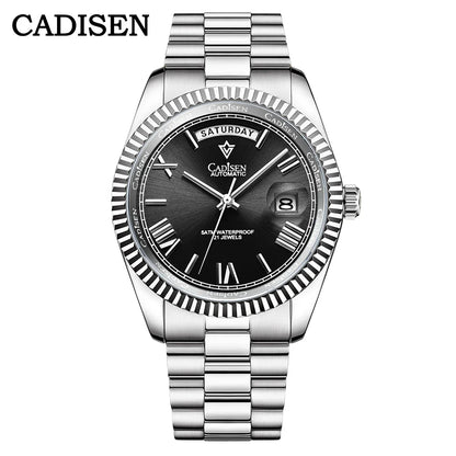 CADISEN C8185 DD40 Day-Date Watch Meteorite Dial  MIYOTA 8285 40MM Sapphire 10Bar