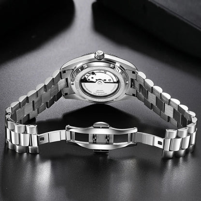 Cadisen C8198 DateJust Olive Green Palm Motif 10bar Dress Sapphire 40MM Miyota 8215 Movt