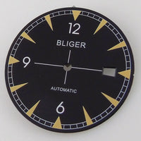 black logo dial