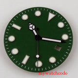 31.3mm Sterile Watch Dial and Hands Fit MIYOTA 8215 821A MINGZHU 2813 Automatic Movement Luminous Marks