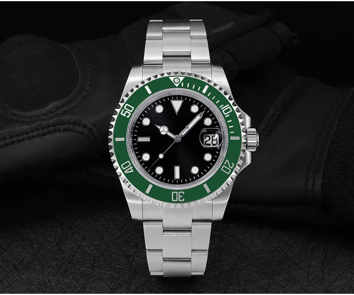 San Martin SUB Diver Sn0019G 41mm Water Ghost PT5000 SW200 Automatic AR Sapphire 20Bar BGW-9 Luminous