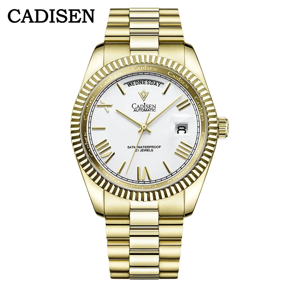 CADISEN C8185 DD40 Day-Date Watch Meteorite Dial  MIYOTA 8285 40MM Sapphire 10Bar
