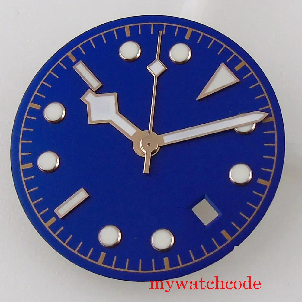 30.5mm Black Blue Green Watch Dial For NH35A MIYOTA 8215 821A 8205 Mingzhu 2813 Movement With Date Window Wristwatch Replacement