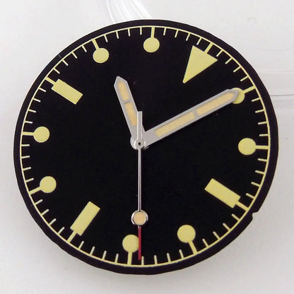 For NH35 NH36 MIYOTA 82 Series ETA 2836 2824 Automatic Movement 29MM California Black Super Luminous Watch Dial Face Hands Set