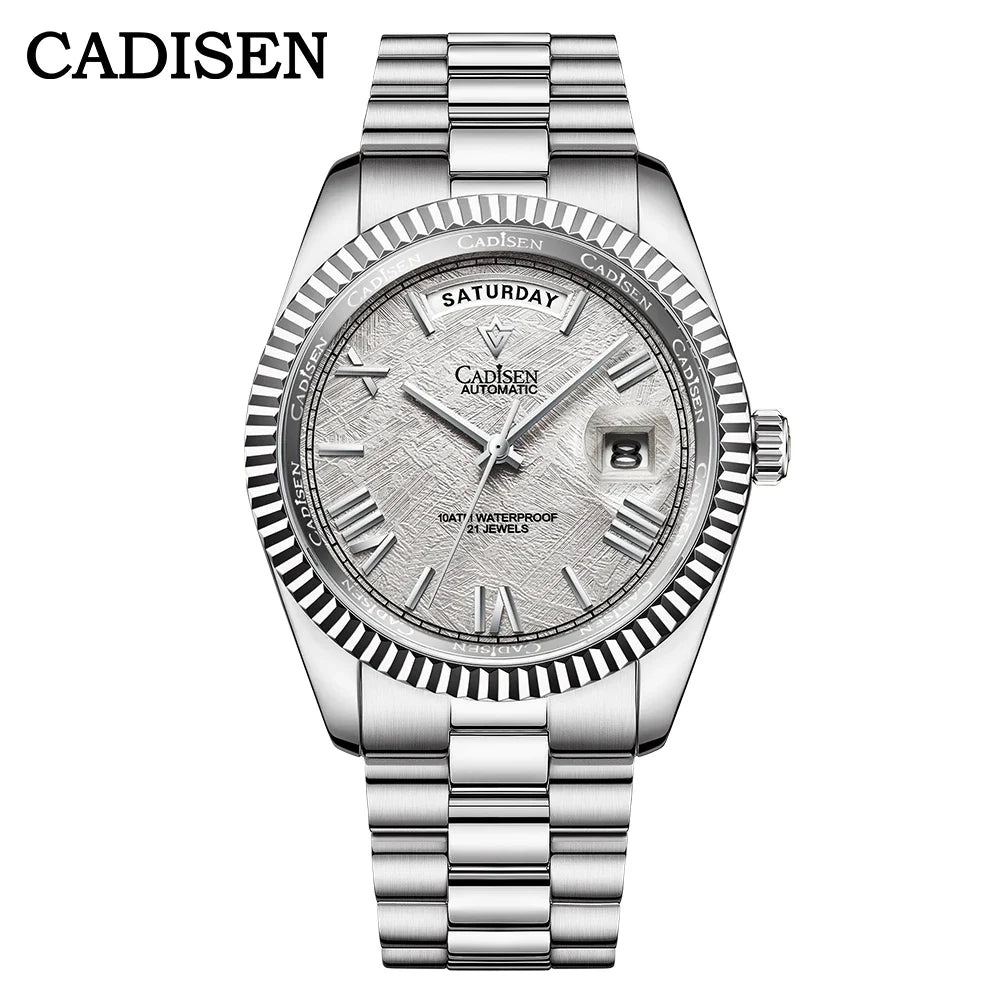 CADISEN C8185 DD40 Day-Date Watch Meteorite Dial  MIYOTA 8285 40MM Sapphire 10Bar