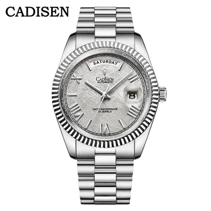 CADISEN C8185 DD40 Day-Date Watch Meteorite Dial  MIYOTA 8285 40MM Sapphire 10Bar