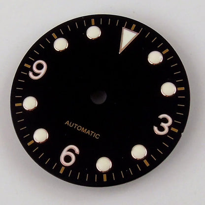 29.2mm Black/Green/Blue Watch Dial Luminous Marks Fit NH35A MH35 Automatic Movement Wristwatch Accessories