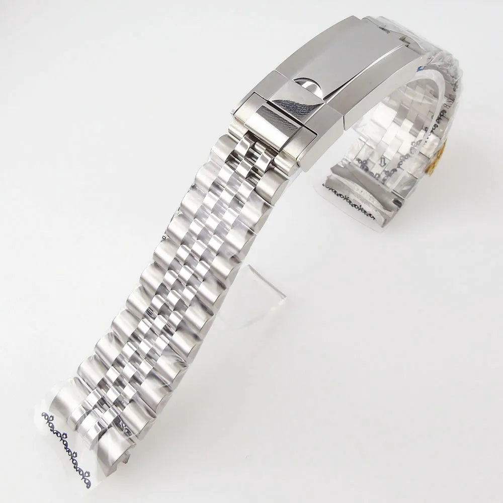 20mm Stainless Steel Watch Strap Bracelet Watchband Spare Parts Brushed/Mid-Polished Glide Lock System Fit for SUB Watch Case