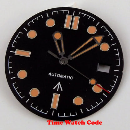 31mm Wave Dial Watch Face Hands Fit for NH35A ETA 2824 PT5000 ST2130 Miyota 8215 821A DG2813 3804 Movement Date Luminous Dial