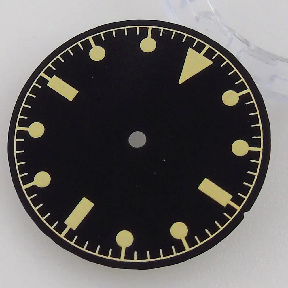 For NH35 NH36 MIYOTA 82 Series ETA 2836 2824 Automatic Movement 29MM California Black Super Luminous Watch Dial Face Hands Set