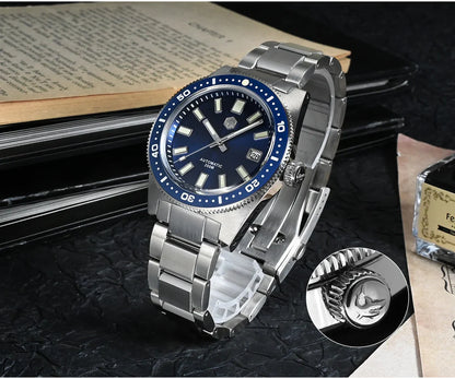 San Martin 62mas V4 Diver SN0007G 41mm NH35 Automatic AR Sapphire  Date Window 20bar c3 Luminous