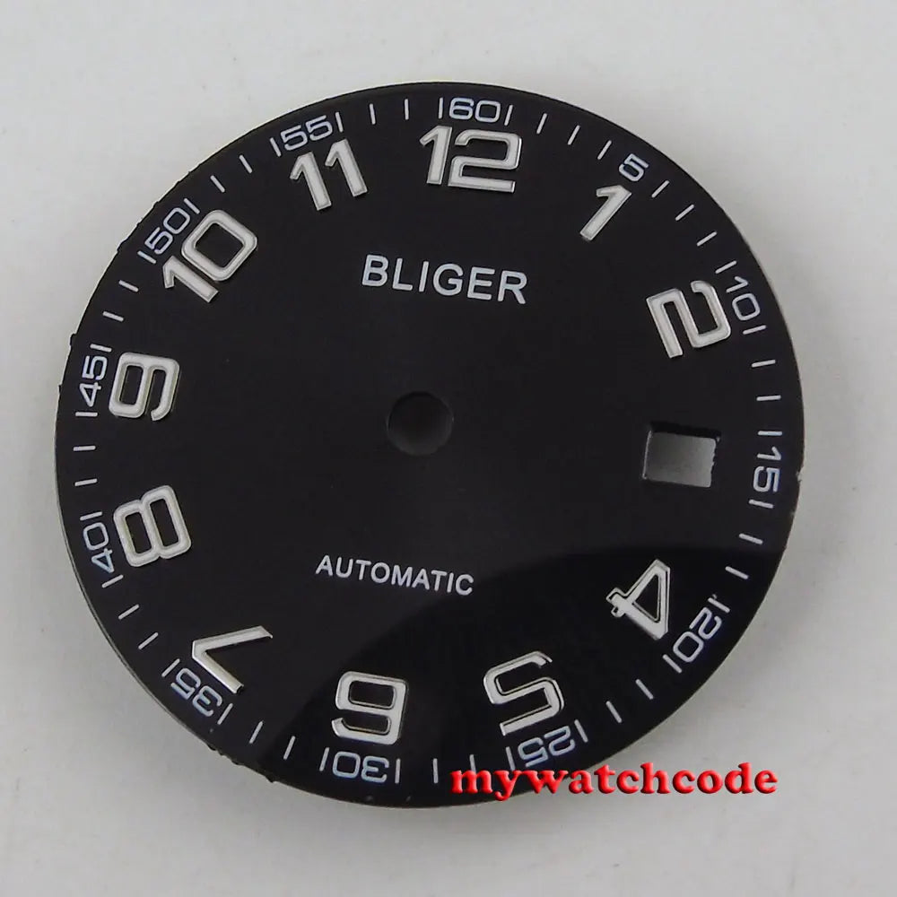 29.2mm silver/black/blue wtach dial date window fit for Miyota 8215/Mingzhu 2813 automatic movement men's watch