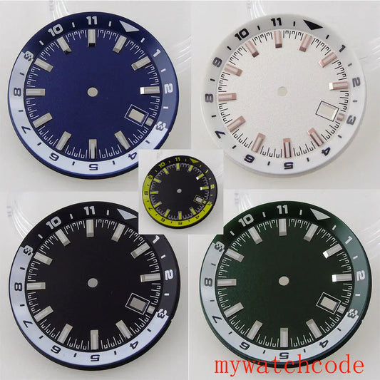 For NH35 NH36 Automatic Movement Sterile Watch Dial Parts With Date Window 36.6mm