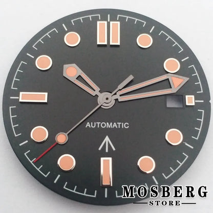 31mm Maker Watch Dial Watch Hands With Date Window Sterile Luminous For NH35 NH36 ETA2824 2836 Miyota8215 8205 DG2813 Movement
