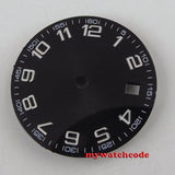 29.2mm silver/black/blue wtach dial date window fit for Miyota 8215/Mingzhu 2813 automatic movement men's watch