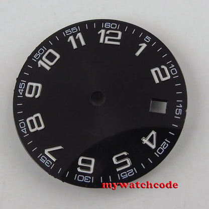 29.2mm silver/black/blue wtach dial date window fit for Miyota 8215/Mingzhu 2813 automatic movement men's watch