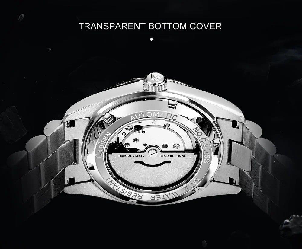 CADISEN C8185 DD40 Day-Date Watch Meteorite Dial  MIYOTA 8285 40MM Sapphire 10Bar