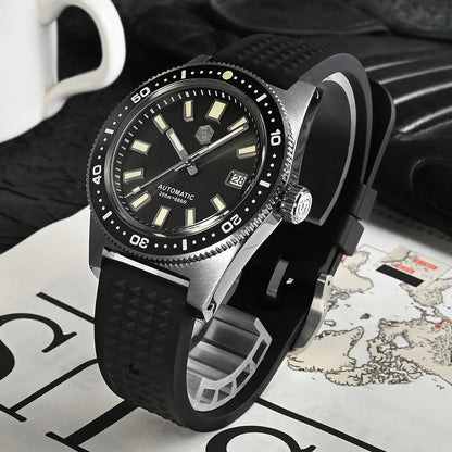 San Martin 62mas V4 Diver SN0007G 41mm NH35 Automatic AR Sapphire  Date Window 20bar c3 Luminous