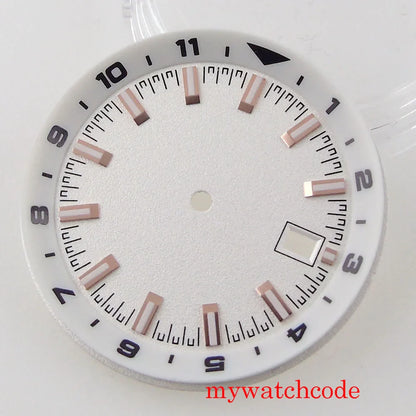 For NH35 NH36 Automatic Movement Sterile Watch Dial Parts With Date Window 36.6mm