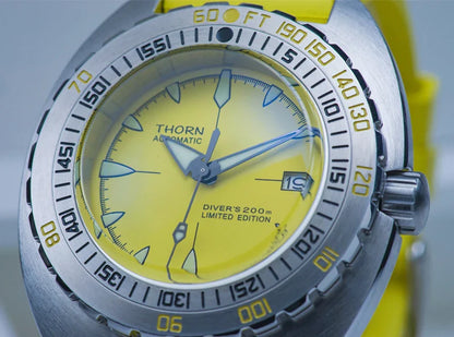 THORN Shirryu Sub 300T Homage SHY020 Turtle Dive 44mm Bubble Sapphire Glass20Bar 44MM C3 lume