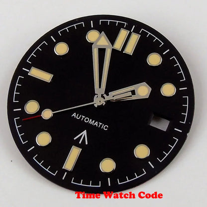 31mm Wave Dial Watch Face Hands Fit for NH35A ETA 2824 PT5000 ST2130 Miyota 8215 821A DG2813 3804 Movement Date Luminous Dial