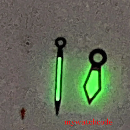 29mm Black Dial Date Window Green Luminous Sword Hands Fit NH35 7s26 7s36 7s25 7s35 6r15 Automatic Movement