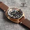 Tandorio CUSN8 Solid Bronze Turtle Watch TD239PT5000 NH35A 44mm 20bar diver Sapphire