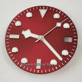 28.5mm Watch Dial Red Snowflake Watch Hands Sterile Dial Fit NH35 ETA2824 2836 Miyota 8215 821A,DG2813 3804 Movement PT5000 Sw200
